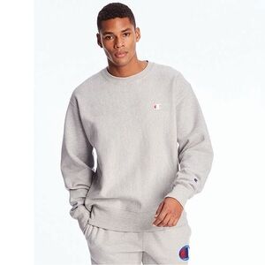 Champion Reverse Weave Crewneck Sweatshirt - Heather Grey - Size Medium